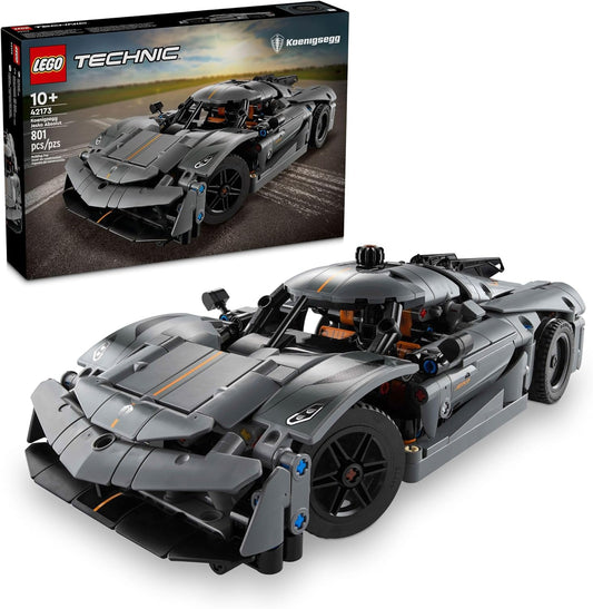 LEGO Technic Koenigsegg Jesko Absolut Grey Hypercar, Sports Car Building Toy Set for Boys and Girls, Vehicle Racing Car for Kids, Buildable Model Kit, Sports Car Toy, Motor Enthusiasts’ Gift, 42173