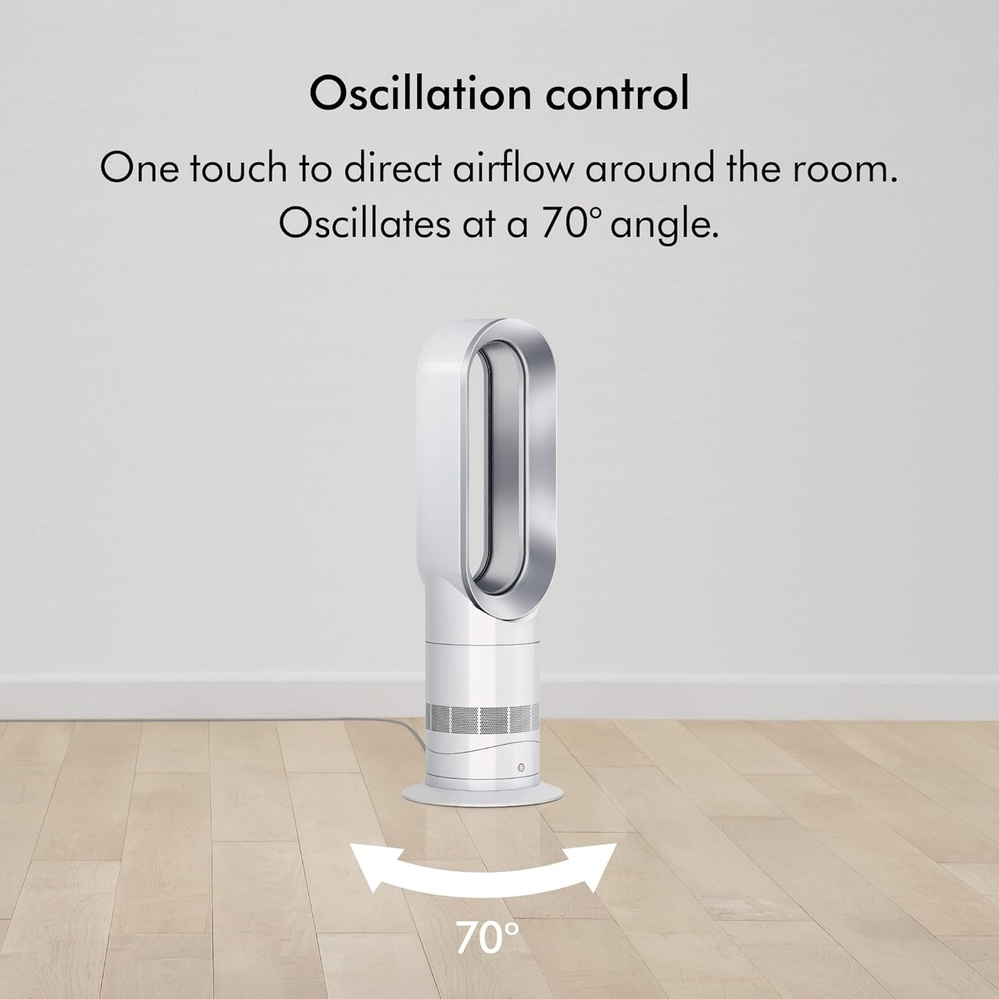 Dyson Hot+Cool™ AM09 Jet Focus Heater and Fan, White/Silver