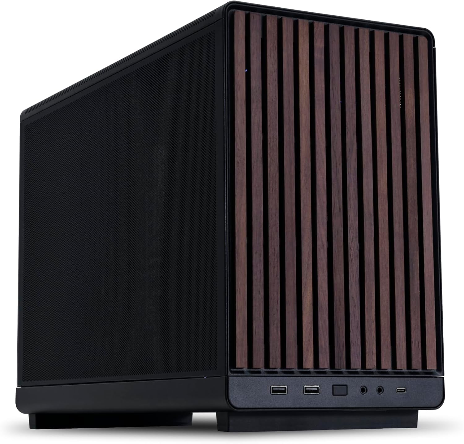 Lian Li A3-Matx-Wd-26.3L Micro Form Factor Chassis-No Fans Included-Supports 360Mm Aio-Modularity Design-For M-ATX, ITX Motherboard-Dan Cases Collaboration-Wood Front Panel-Black (A3X-WD)