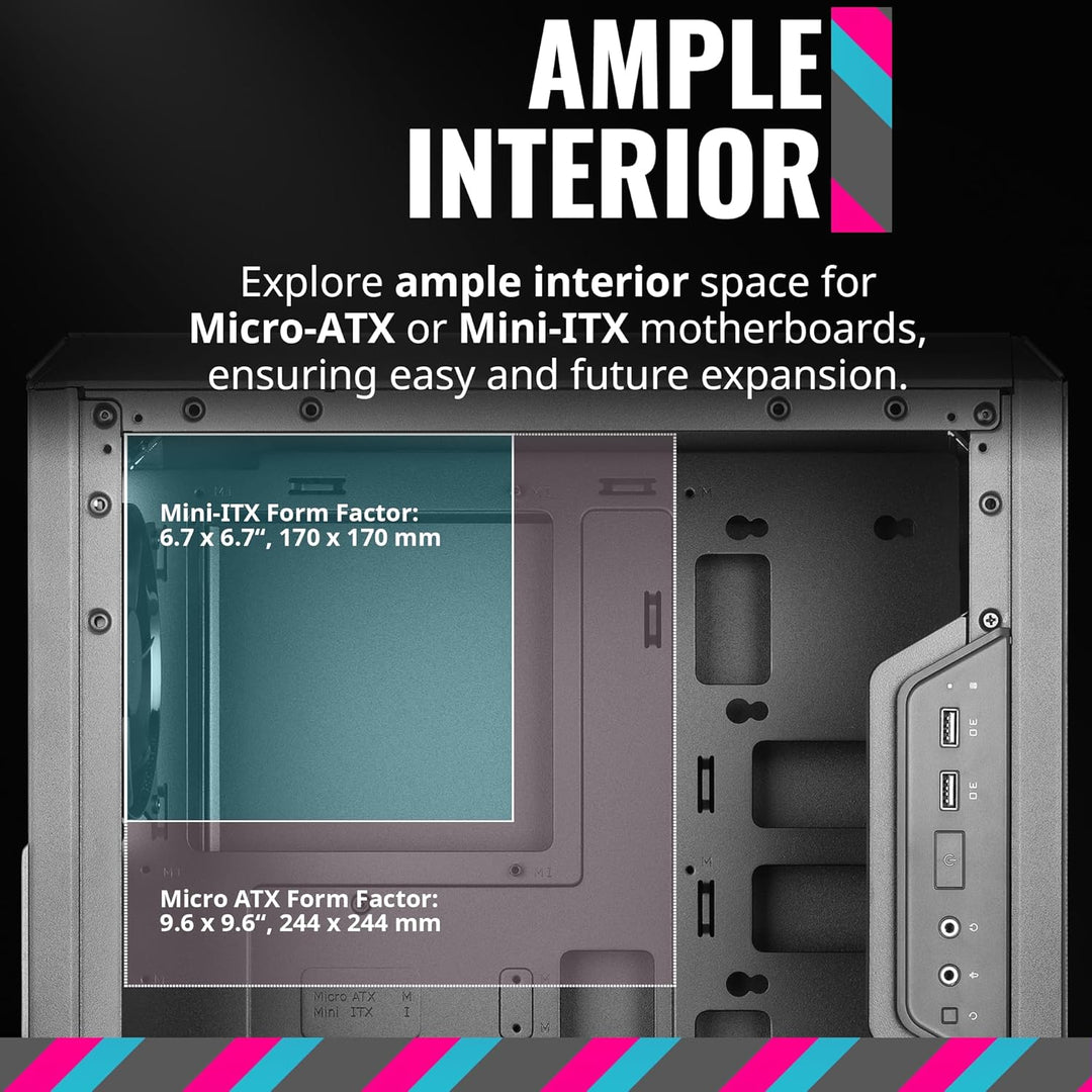 Cooler Master Masterbox Q300L Micro-Atx Tower with Magnetic Design Dust Filter, Transparent Acrylic Side Panel, Adjustable I/O & Fully Ventilated Airflow, Black (MCB-Q300L-KANN-S00)