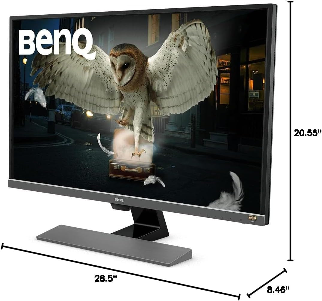 Benq EW3270U Premium Monitor 32" 4K UHD | Hdri | DCI-P3 | Eye-Care Tech | Adaptive Brightness | Tilt Screen | Built-In Speakers | Eye Reminder | Displayport | HDMI | Usb-C,Black