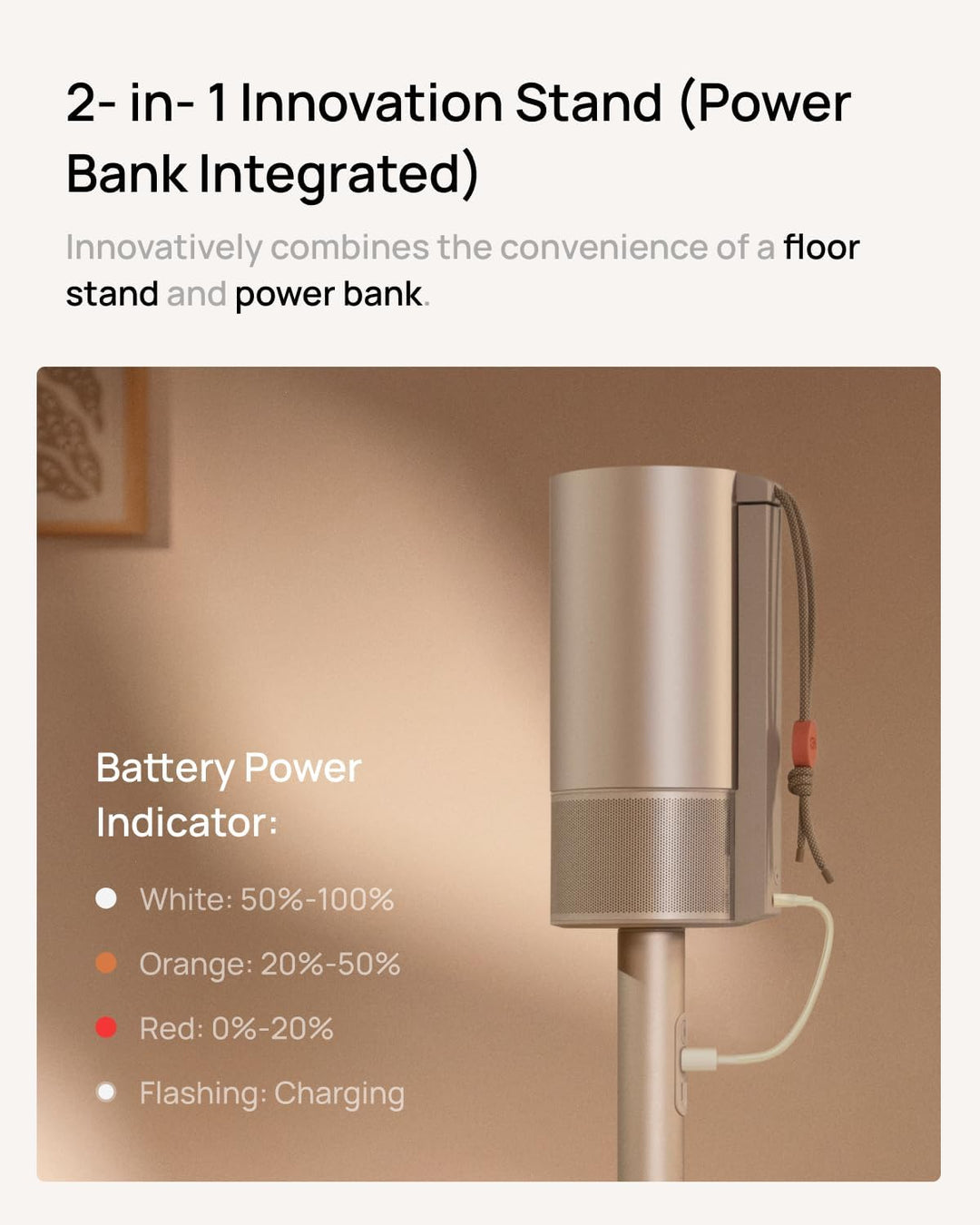 XGIMI Mogo 3 Pro 2024 NEW Outdoor Projector with Powerbase Stand, 2.5Hrs Battery, Google TV with Licensed Netflix, Build-In Adjustable Stand, 450 ISO Lumens, ISA 2.0, 2 X 5W Harman Kardon