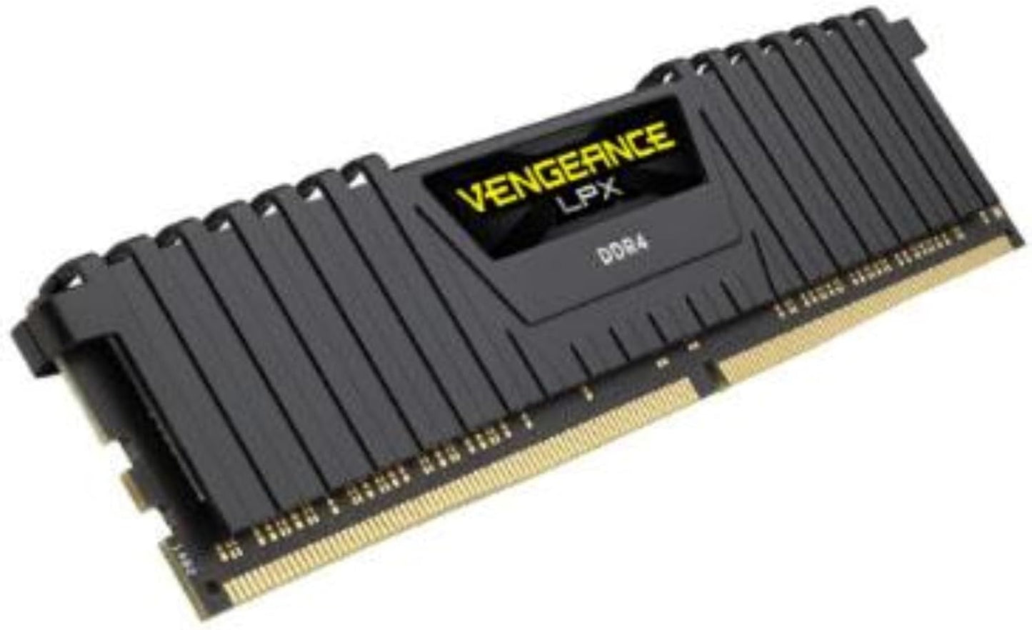 Corsair Vengeance LPX 64GB (4X16Gb) DDR4 3000 (PC4-24000) C16 1.35V Desktop Memory - Black PC Memory CMK64GX4M4D3000C16