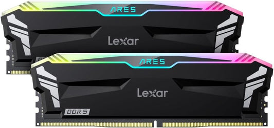 Lexar 32GB (2X16Gb) ARES RGB DDR5 RAM 6800Mt/S CL34 1.4V Desktop Memory - Intel XMP 3.0 & AMD Expo Compatible, Black (LD5U16G68C34LA-RGD)