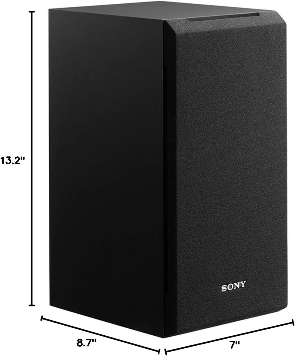 Sony SSCS5 3-Way 3-Driver Bookshelf Speaker System (Pair) - Black