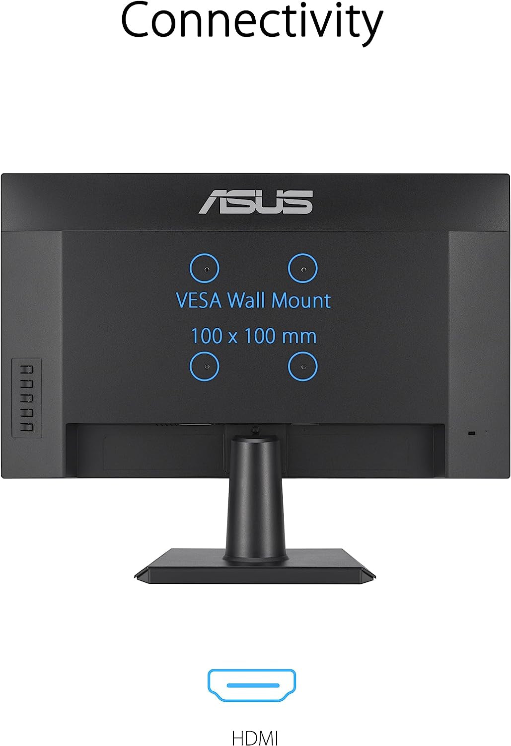 ASUS 27 Inch Monitor - 1080P, IPS, Full HD, Frameless, 100Hz, 1Ms, Adaptive-Sync, for Working and Gaming, Low Blue Light, Flicker Free, HDMI, VESA Mountable, Tilt - Va27Ehf,Black