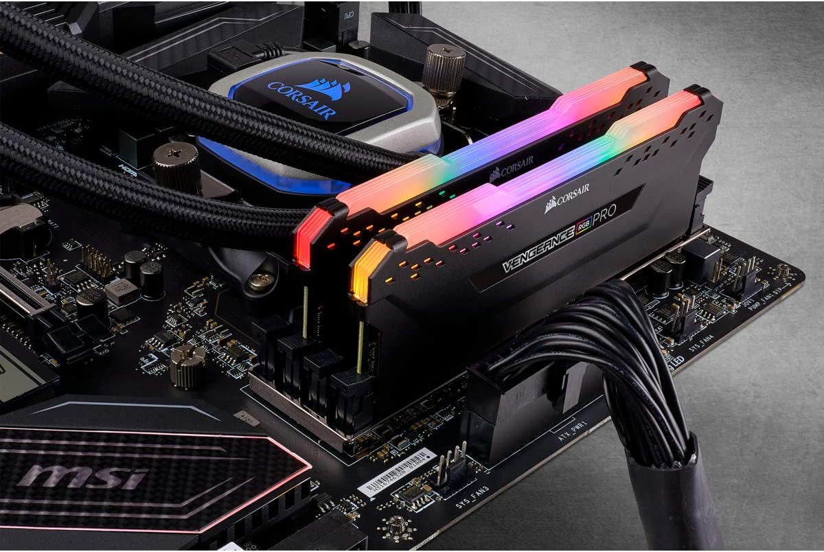 CORSAIR VENGEANCE RGB PRO DDR4 RAM 64GB (2X32Gb) 3600Mhz CL18-22-22-42 1.35V Intel AMD Desktop Computer Memory - Black (CMW64GX4M2D3600C18)