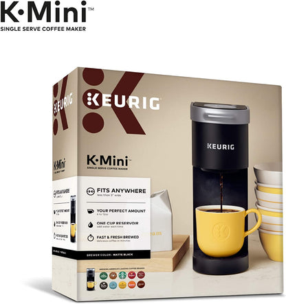 Keurig K-Mini Single Serve K-Cup Pod Coffee Maker, 6 to 12Oz Brew Size, with Cord Storage, Perfect for Small Spaces, Black