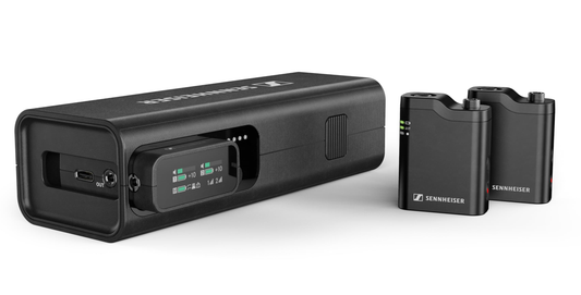 Micrófono Sennheiser Wireless 2 Canales Lavalier + Mano