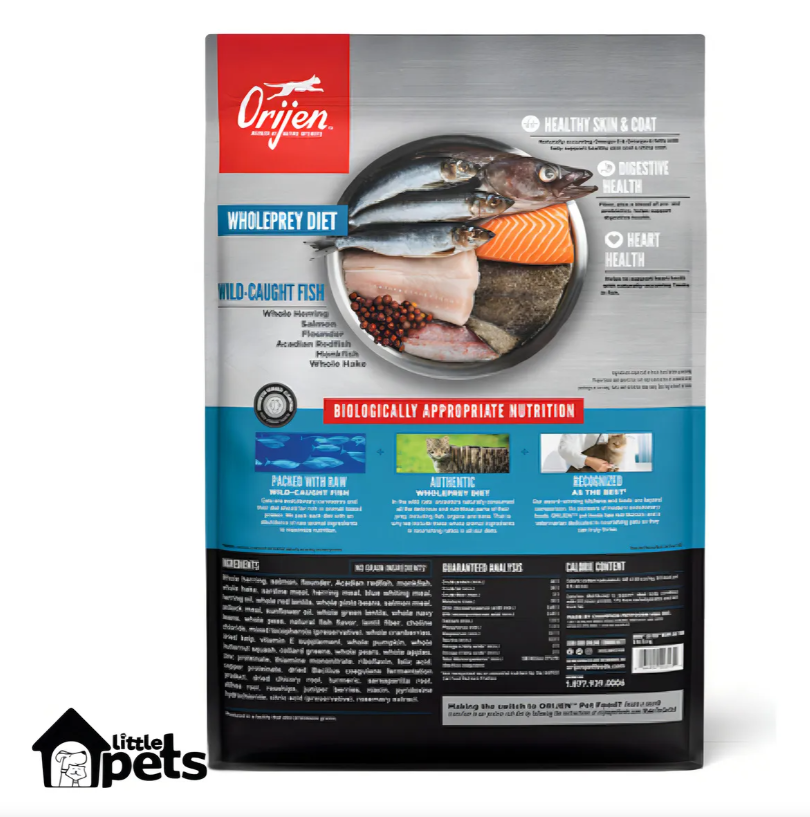 Alimento premium Orijen Six Fish para gatos 5.4 kg